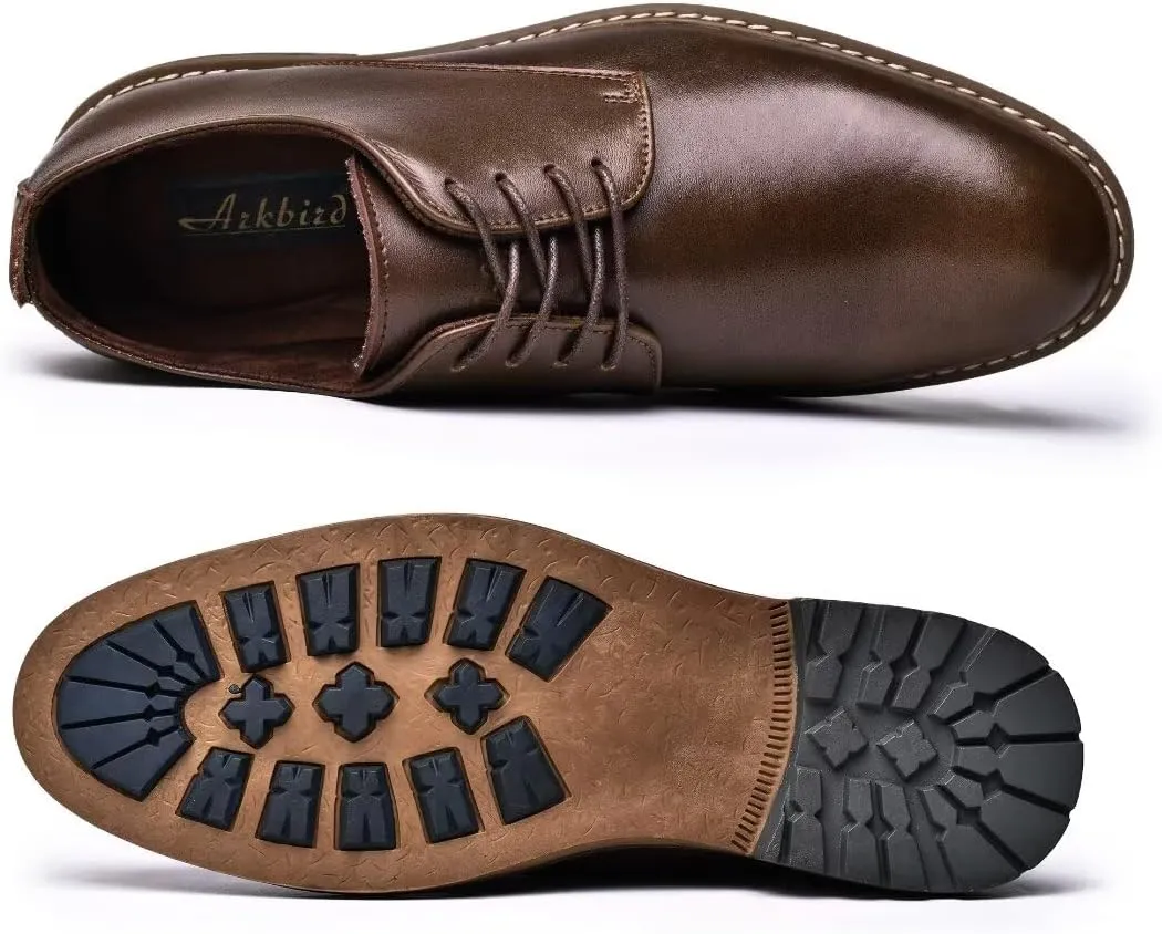 Mens Dress Shoes, Lace Up Plain Toe Leather Oxford