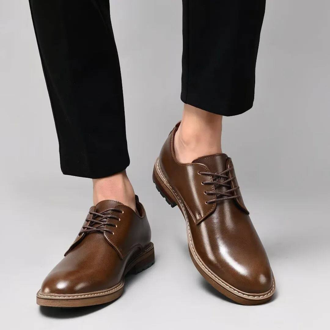 Mens Dress Shoes, Lace Up Plain Toe Leather Oxford