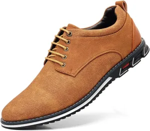 Mens Dress Sneakers Wide Comfortable Casual Dress Shoes Oxford Lace-up Business Casual Walking Dress Shoes for Men