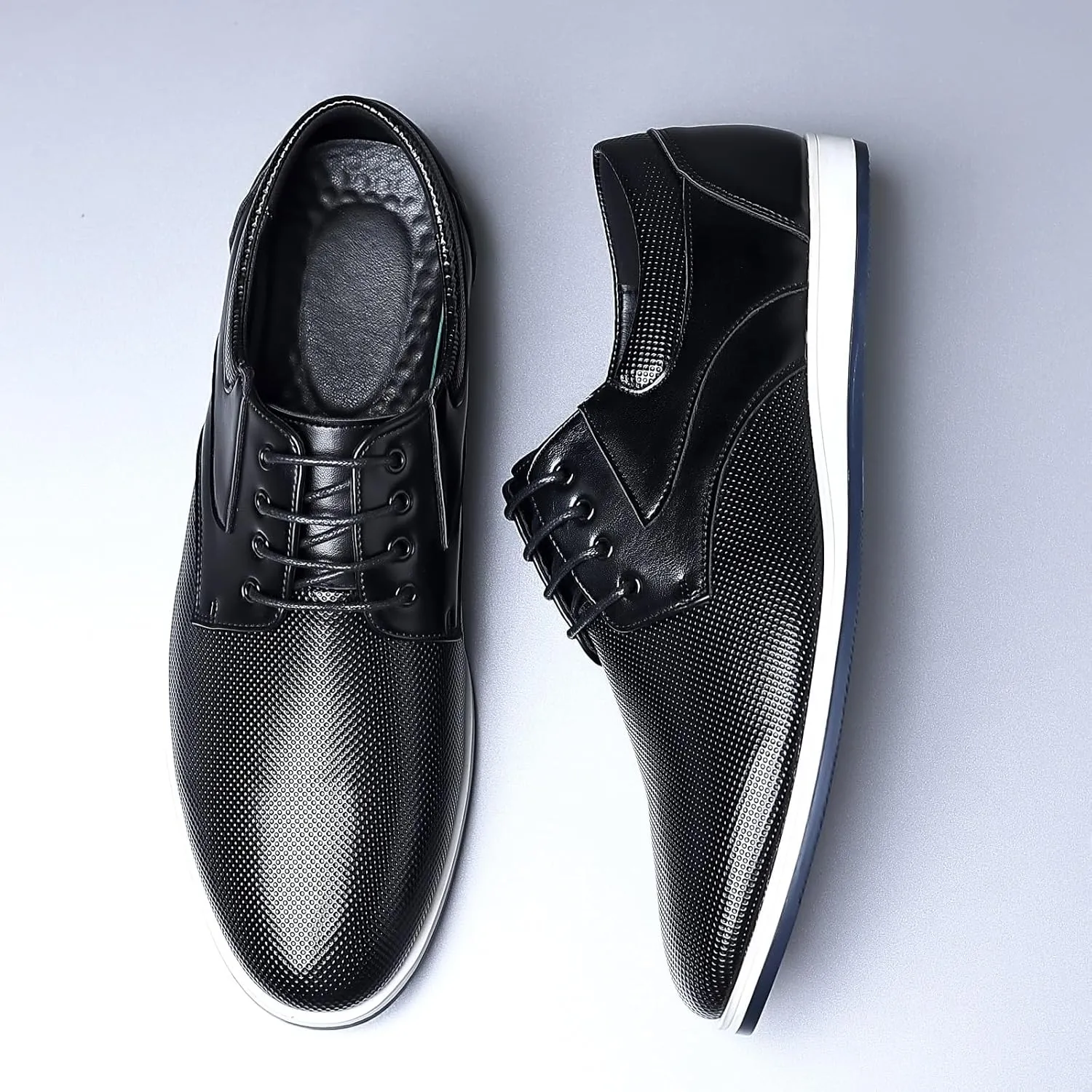 Men's Fashion Casual Oxford Shoes Lace-up Formal Sneakers