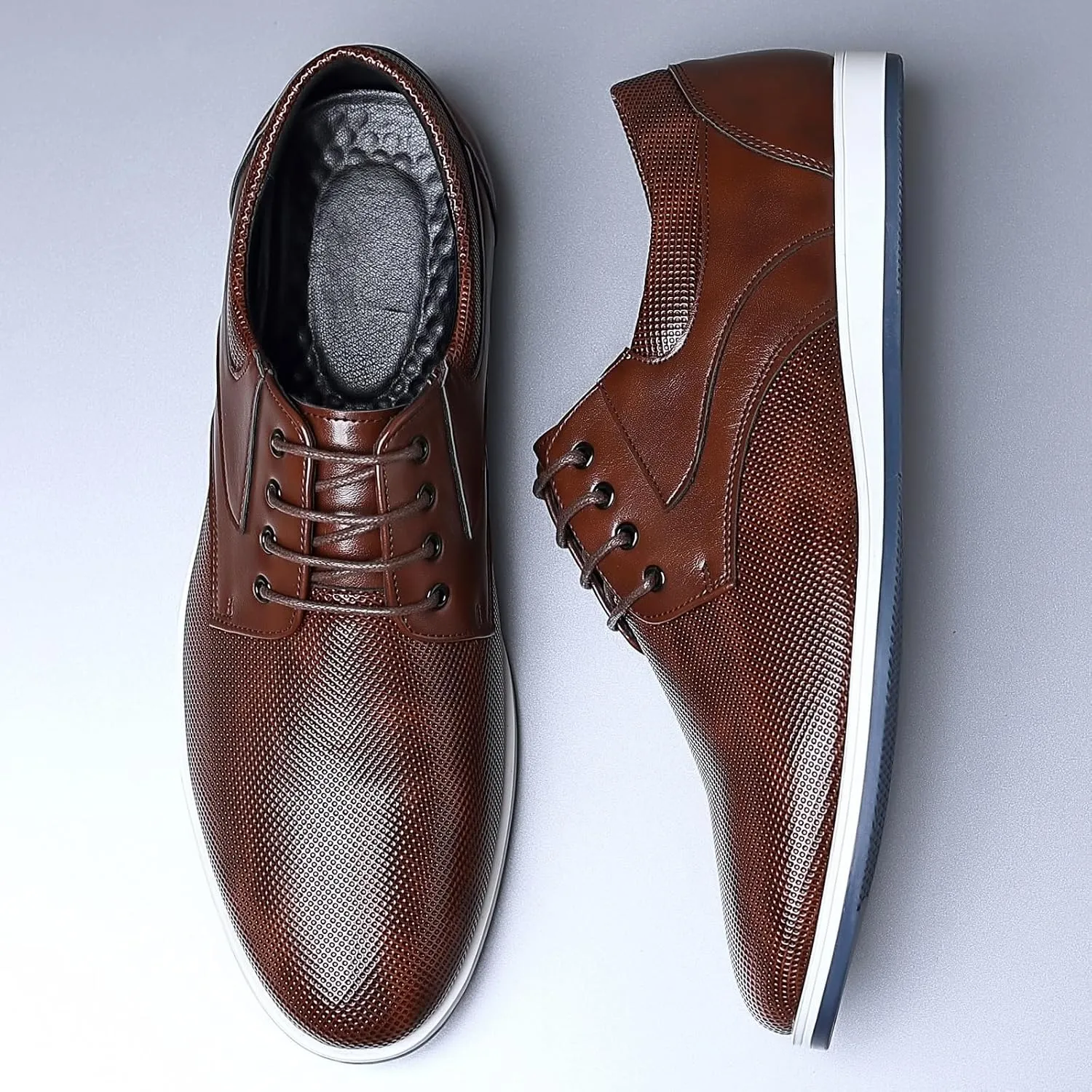 Men's Fashion Casual Oxford Shoes Lace-up Formal Sneakers