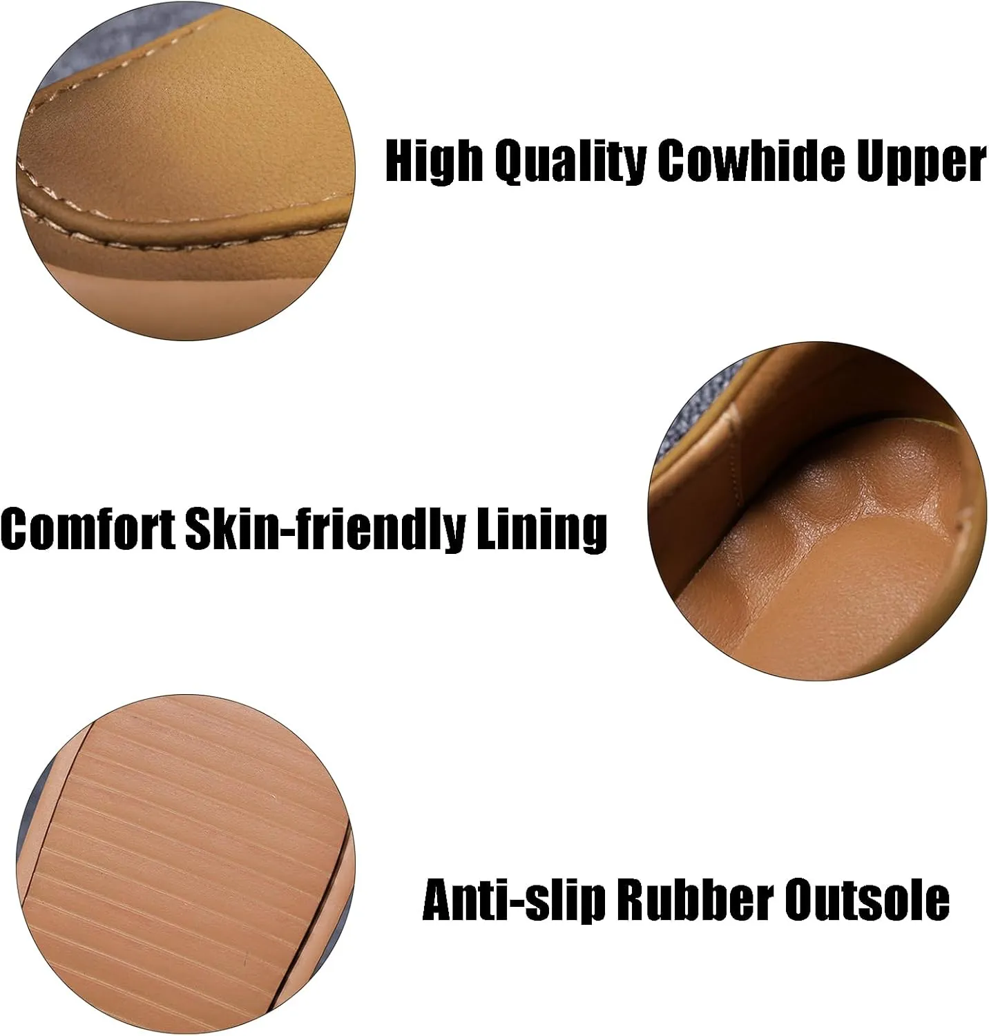 Men's Genuine Leather Platform Lace-up Formal Oxfords,Fashion Round Toe Handmade Casual Dress Shoes,Comfortable Non-Slip Business Work Shoes