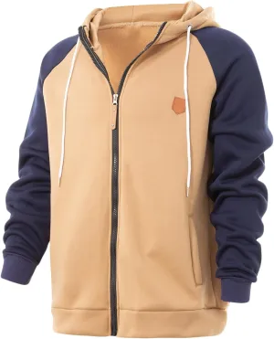 Men's Hoodies Fashion Hooded Sweatshirts Training Long Sleeve Hoodies Casual Zip Up Hoodies Fall Pullover