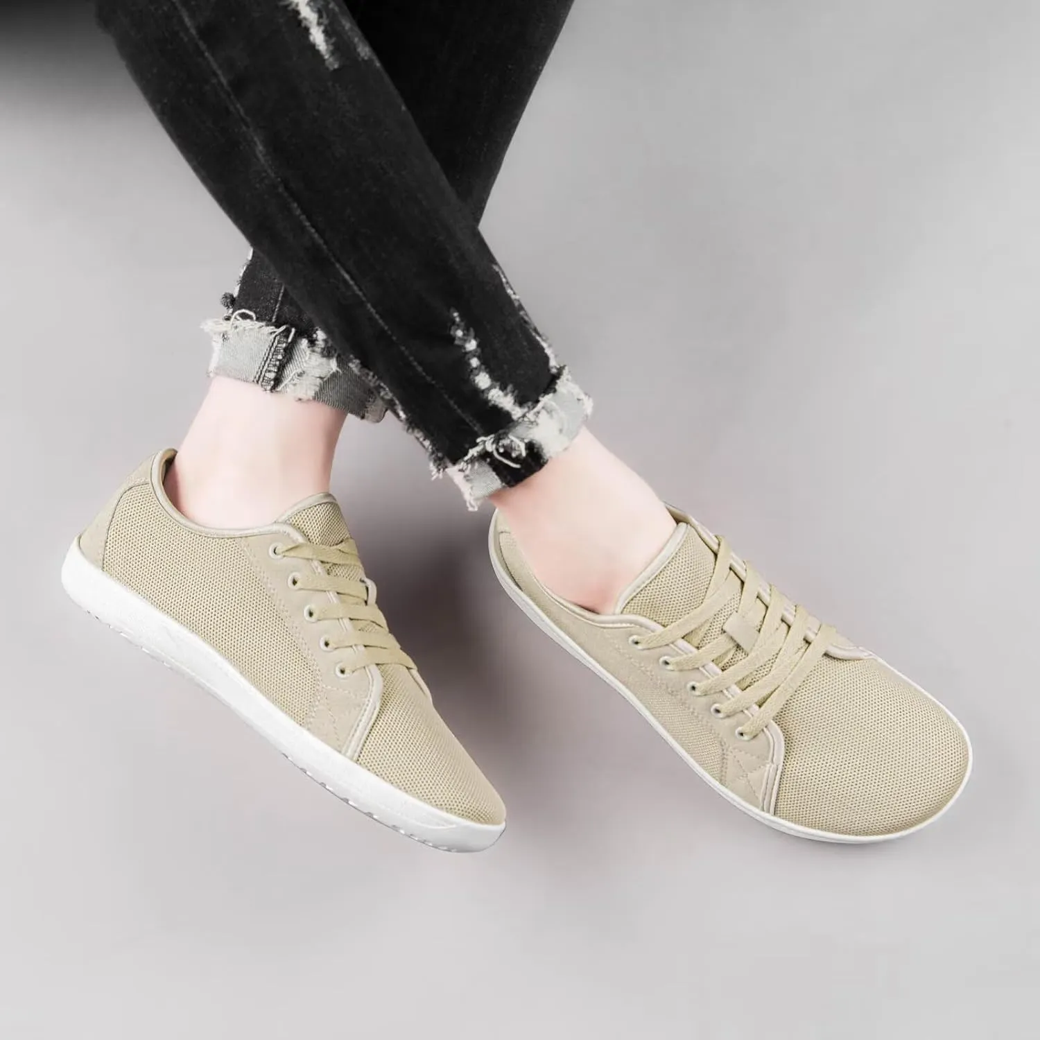 Mens Indoor Flat Shoes Wide Toe Barefoot House Sneakers Casual Breathable Comfortable