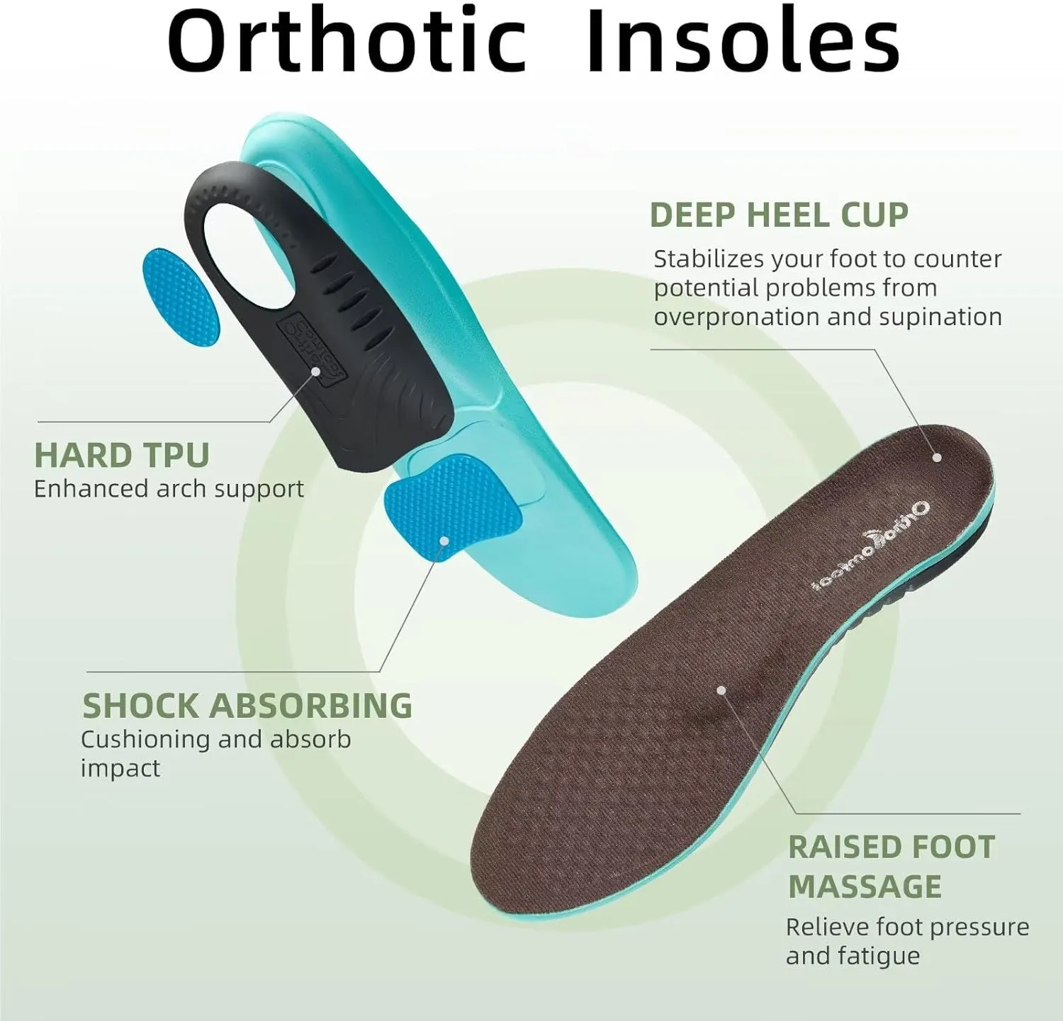 Men's Orthopedic Leather Dress Walking Shoes: Comfortable Plantar Fasciitis Business Oxford with Arch Support, Casual Cushion Flat Feet Orthotic Walking Shoes for Foot and Heel Pain Relief