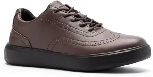 Men's Orthopedic Leather Dress Walking Shoes: Comfortable Plantar Fasciitis Oxford with Arch Support, Orthotic Casual Business Flat Feet Work Shoes for Foot and Heel Pain Relief