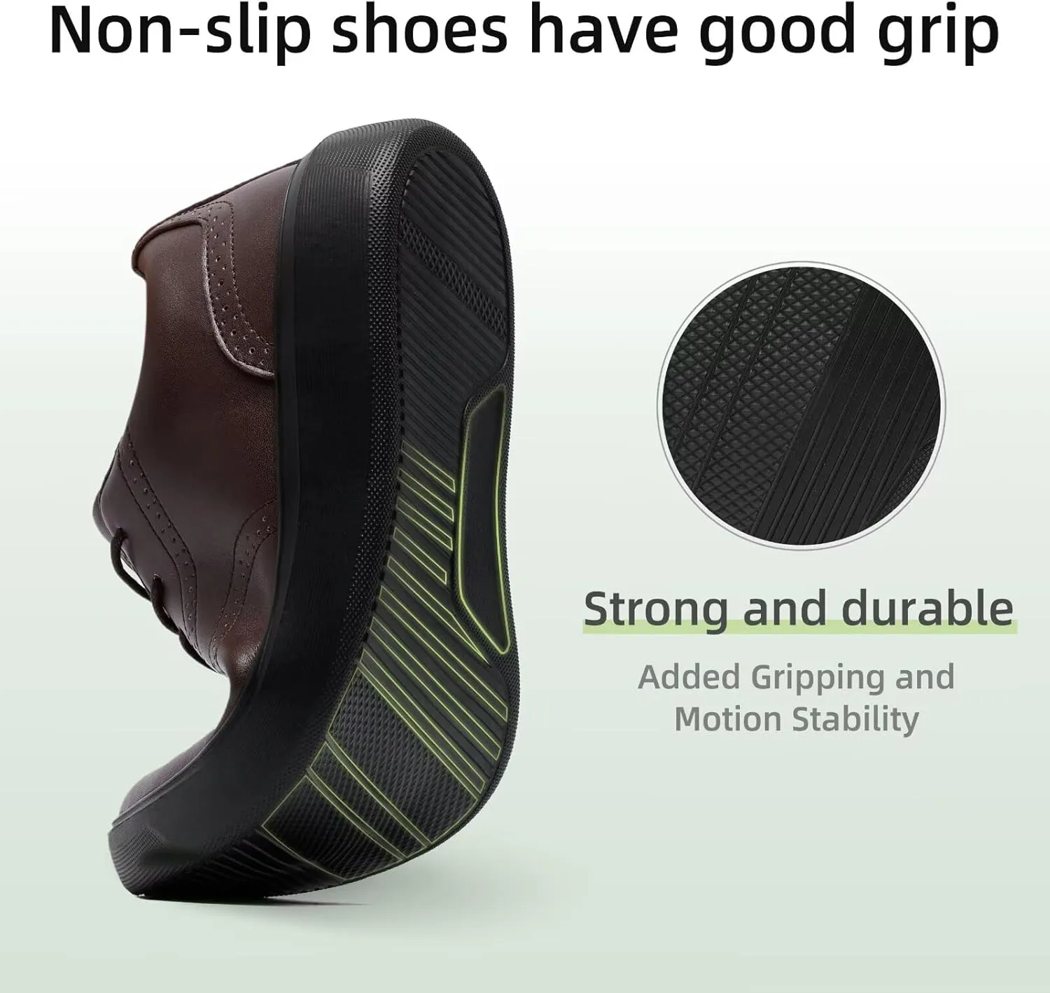 Men's Orthopedic Leather Dress Walking Shoes: Comfortable Plantar Fasciitis Oxford with Arch Support, Orthotic Casual Business Flat Feet Work Shoes for Foot and Heel Pain Relief