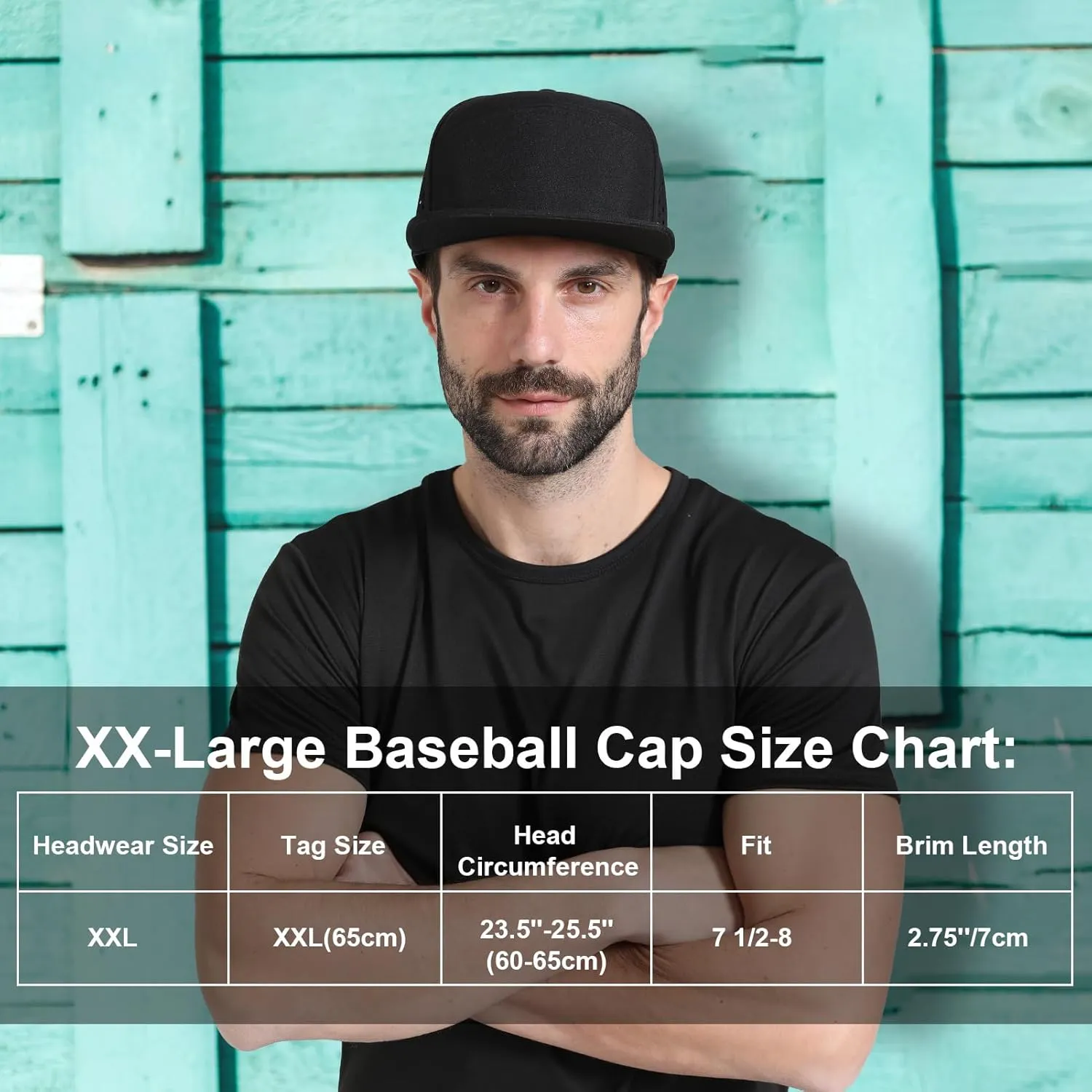 Men's Oversize XXL Flat Brim Baseball Cap Adjustable Performance Snapback Hat Laser Perforated Cap Plus Size for Big Head