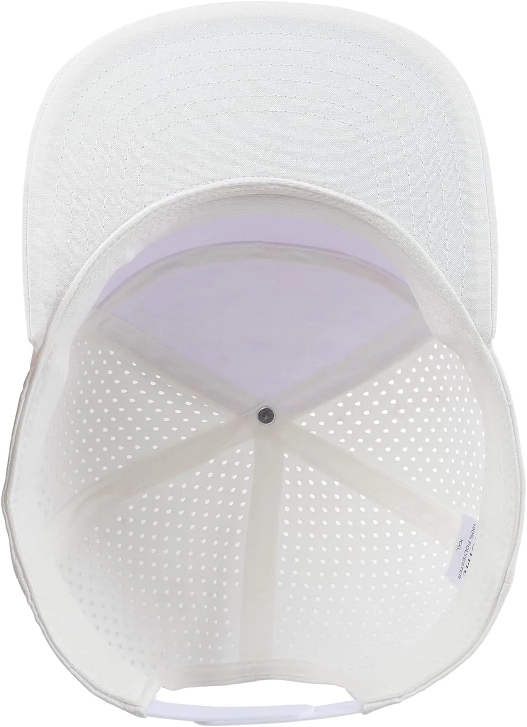 Men's Oversize XXL Flat Brim Baseball Cap Adjustable Performance Snapback Hat Laser Perforated Cap Plus Size for Big Head