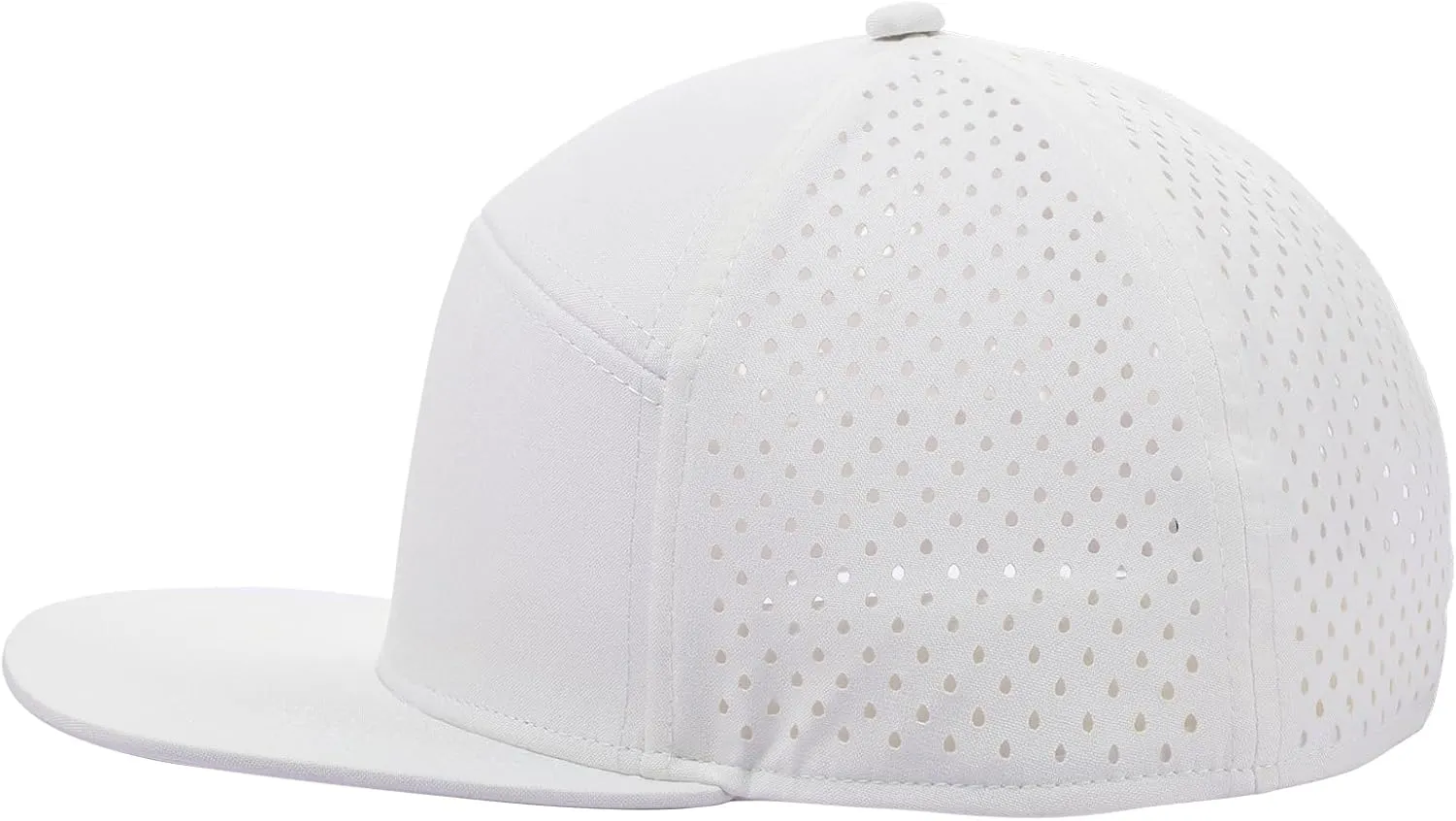 Men's Oversize XXL Flat Brim Baseball Cap Adjustable Performance Snapback Hat Laser Perforated Cap Plus Size for Big Head