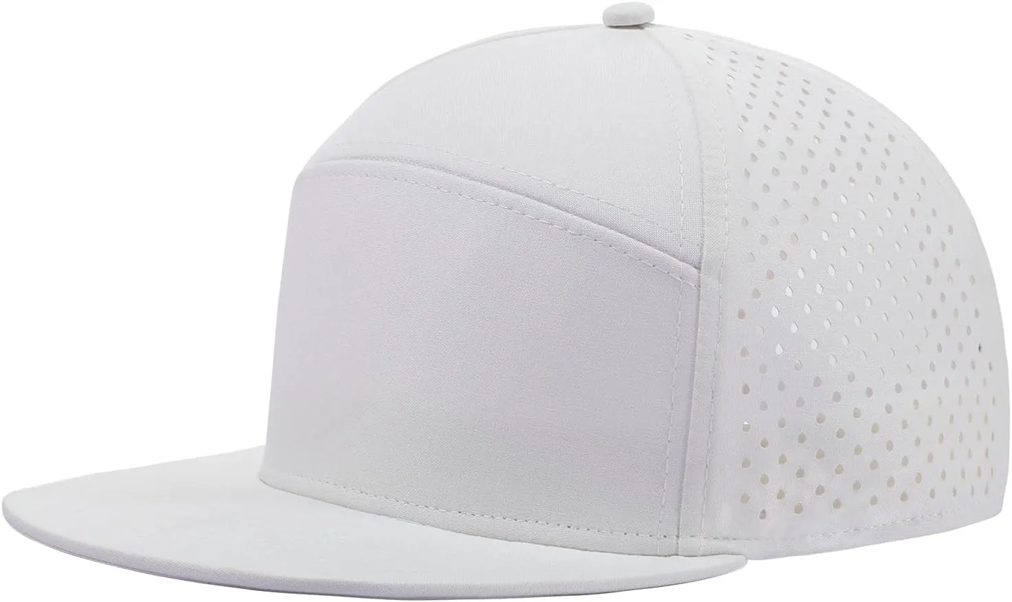 Men's Oversize XXL Flat Brim Baseball Cap Adjustable Performance Snapback Hat Laser Perforated Cap Plus Size for Big Head