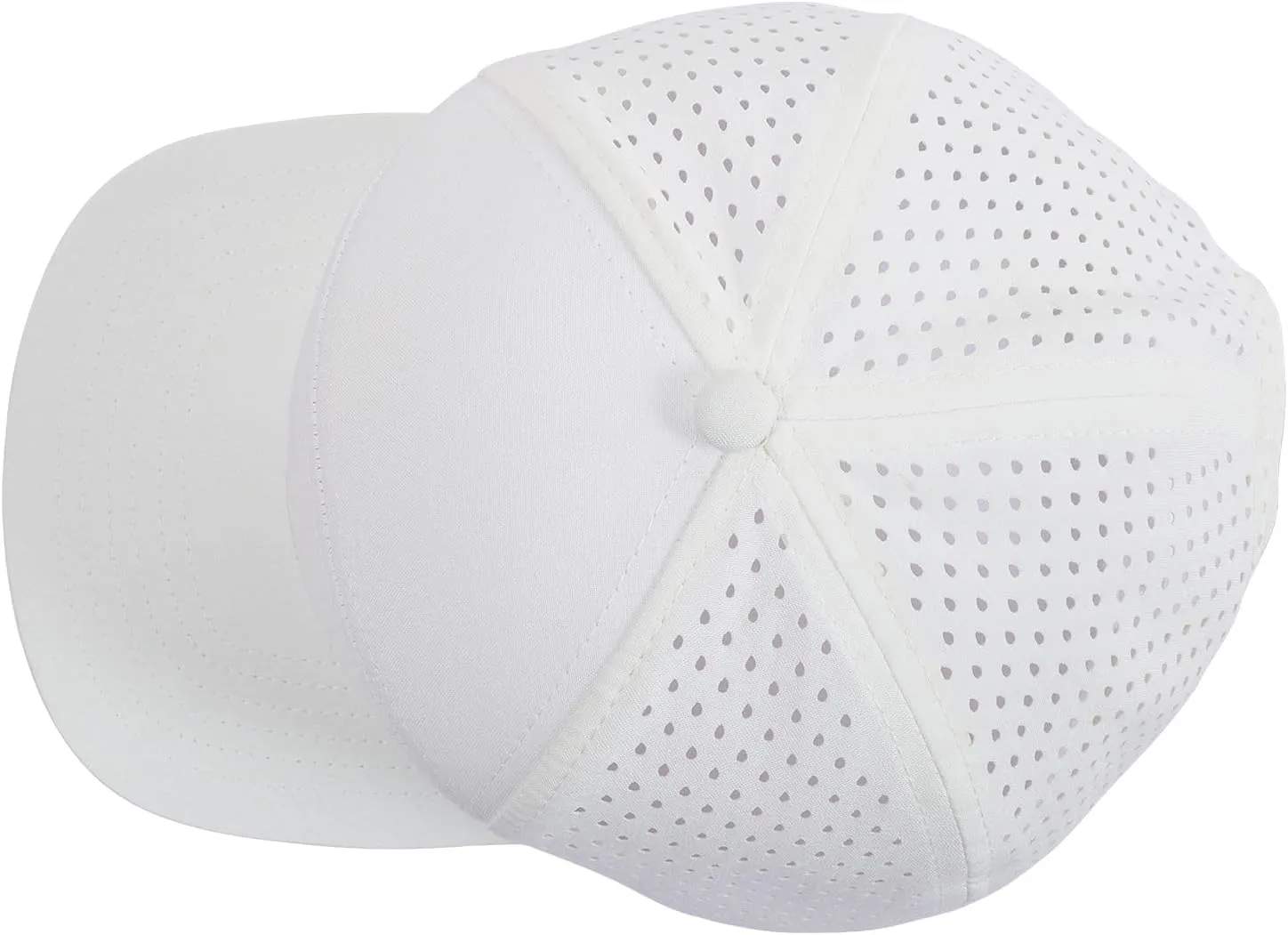 Men's Oversize XXL Flat Brim Baseball Cap Adjustable Performance Snapback Hat Laser Perforated Cap Plus Size for Big Head