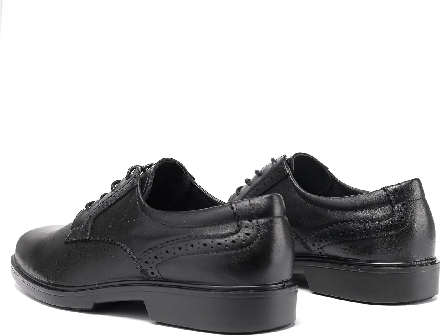 Men's Oxford Shoes Lace Up Slip Resistant Work Shoes Genuine Leather