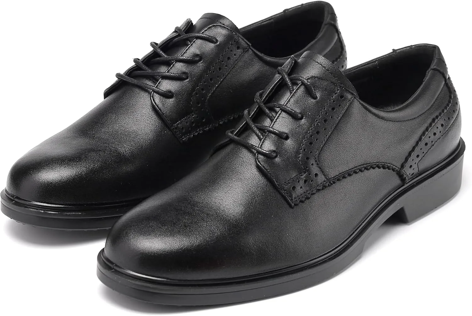 Men's Oxford Shoes Lace Up Slip Resistant Work Shoes Genuine Leather