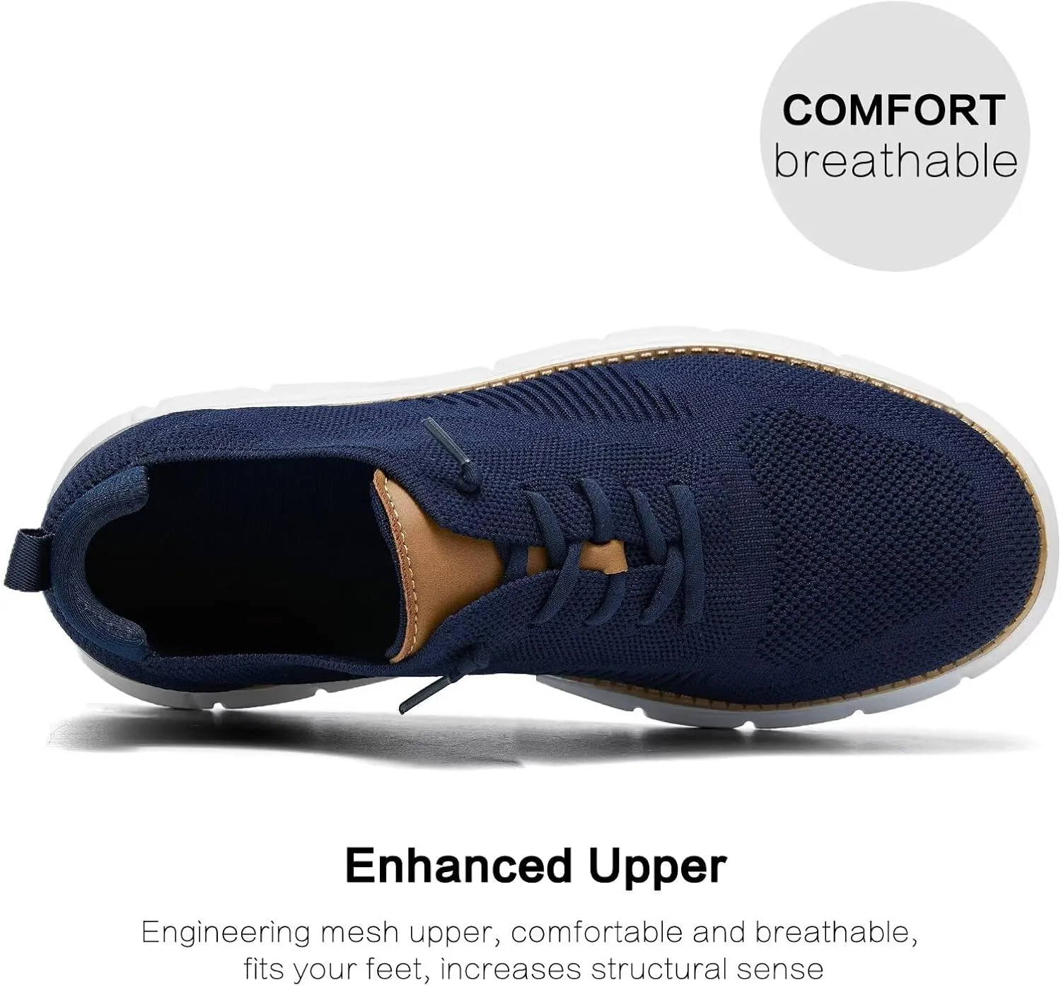 Mens Oxfords Lace-Up Lightweight Casual Walking Shoes Mesh Sneakers Dress Shoes Fashion Shoes