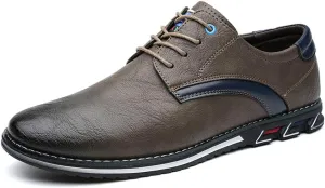 Men's Premium Stylish Oxford Shoes Casual Lace Up Walking Business Driving Dress Shoes