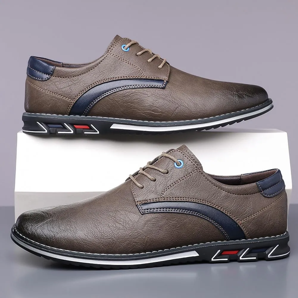 Men's Premium Stylish Oxford Shoes Casual Lace Up Walking Business Driving Dress Shoes