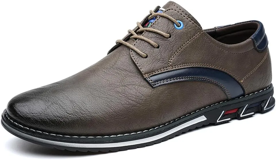 Men's Premium Stylish Oxford Shoes Casual Lace Up Walking Business Driving Dress Shoes