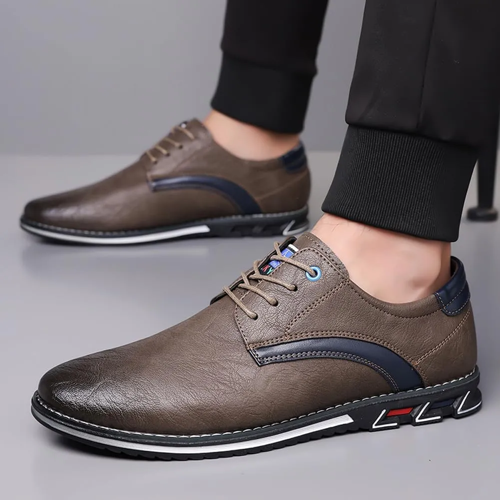Men's Premium Stylish Oxford Shoes Casual Lace Up Walking Business Driving Dress Shoes