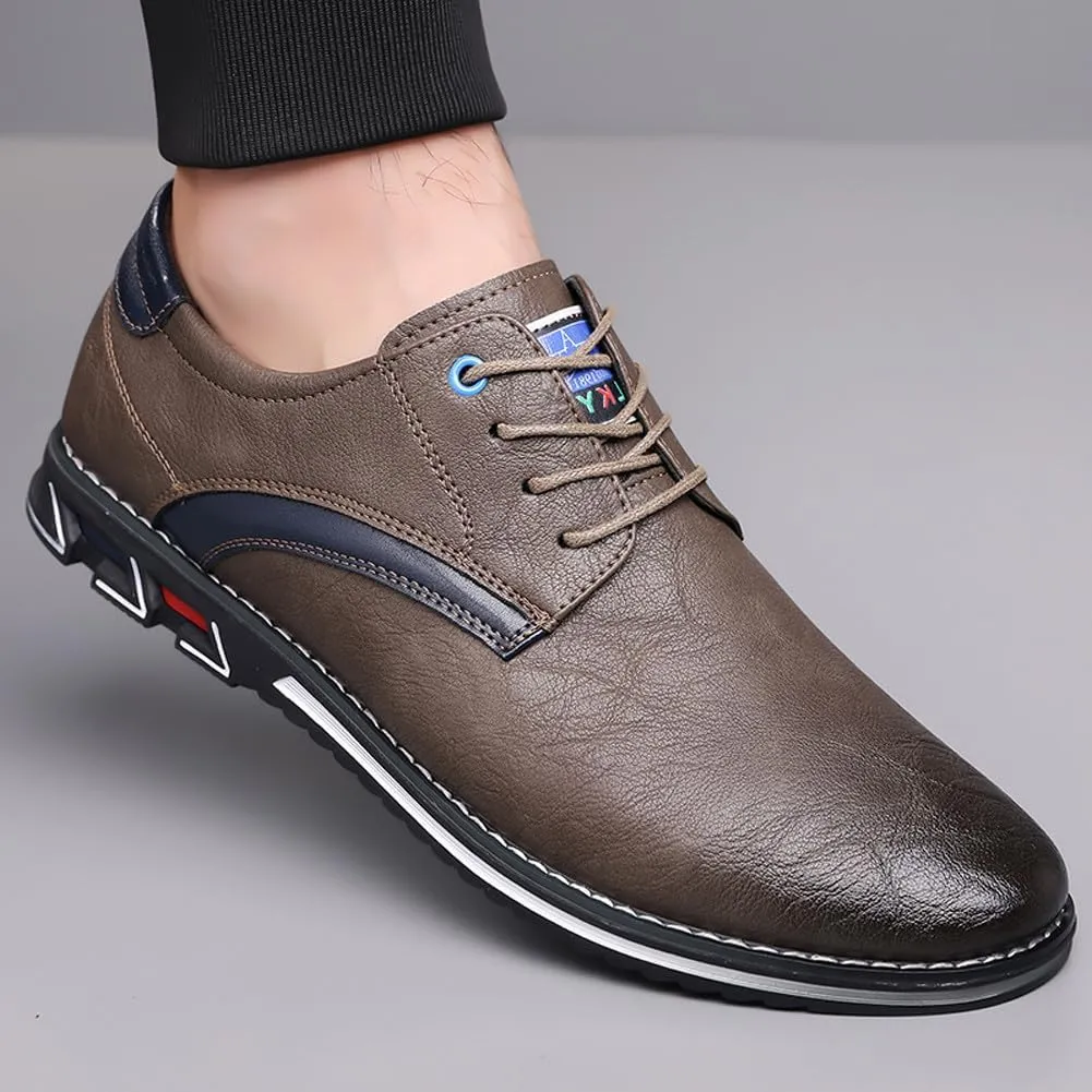 Men's Premium Stylish Oxford Shoes Casual Lace Up Walking Business Driving Dress Shoes