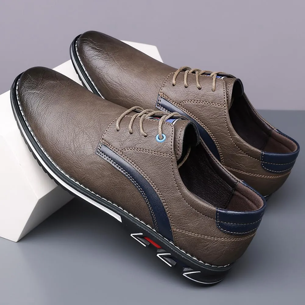 Men's Premium Stylish Oxford Shoes Casual Lace Up Walking Business Driving Dress Shoes