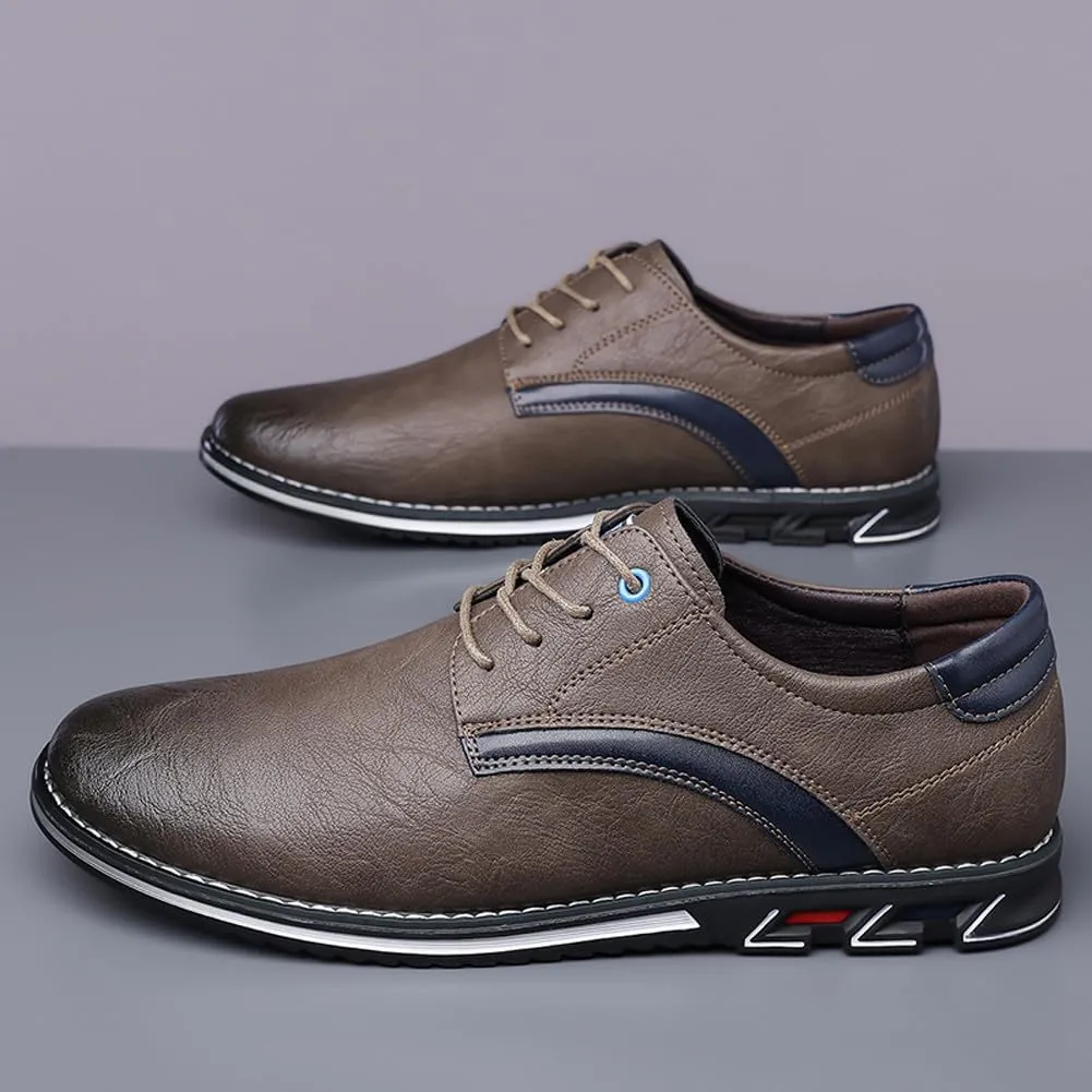 Men's Premium Stylish Oxford Shoes Casual Lace Up Walking Business Driving Dress Shoes