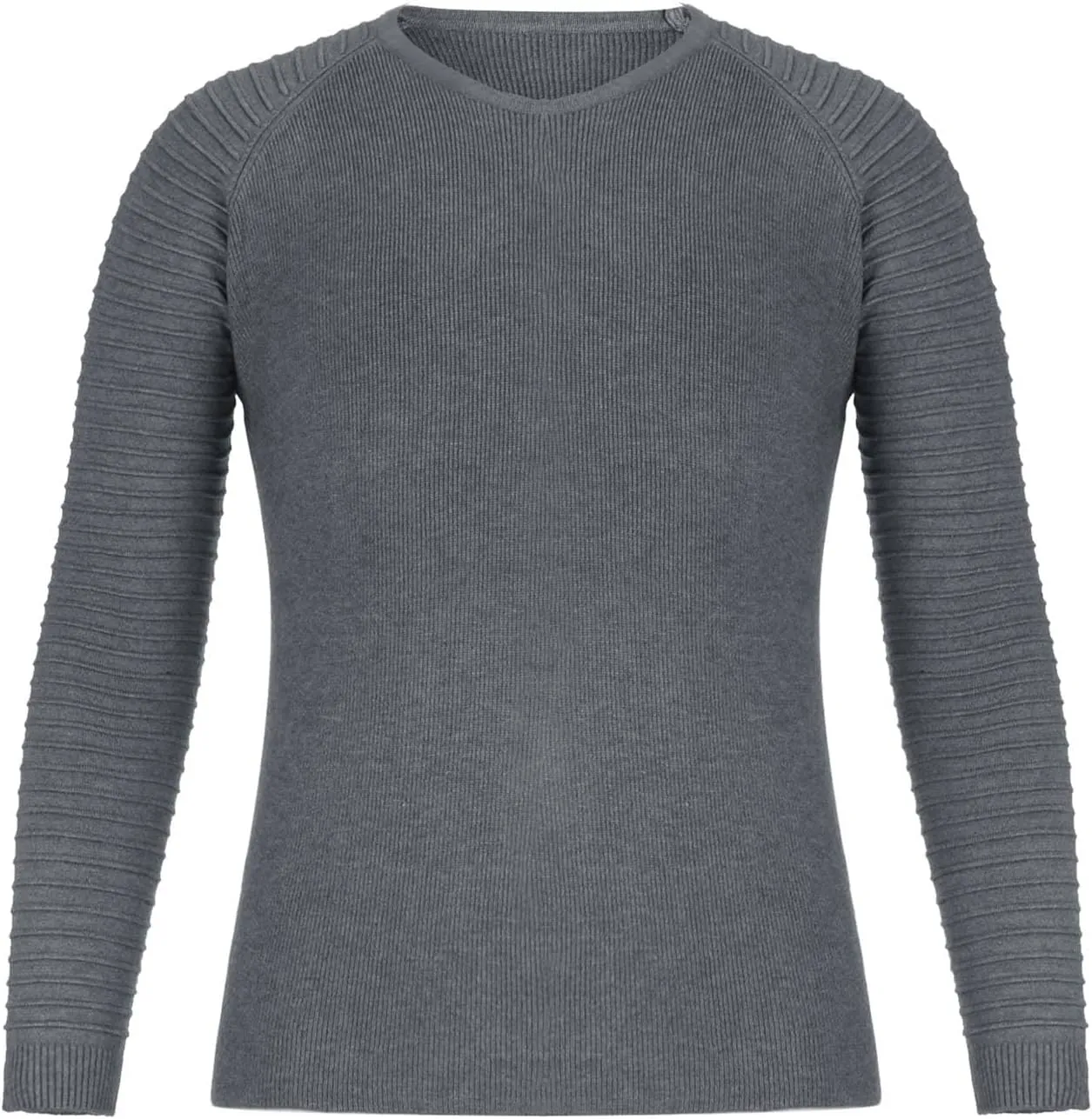 Mens T Shirts Casual Stylish Crew Neck Long Sleeve Muscle Fit Sweater Big and Tall Basic Knitted Solid Work Shirt