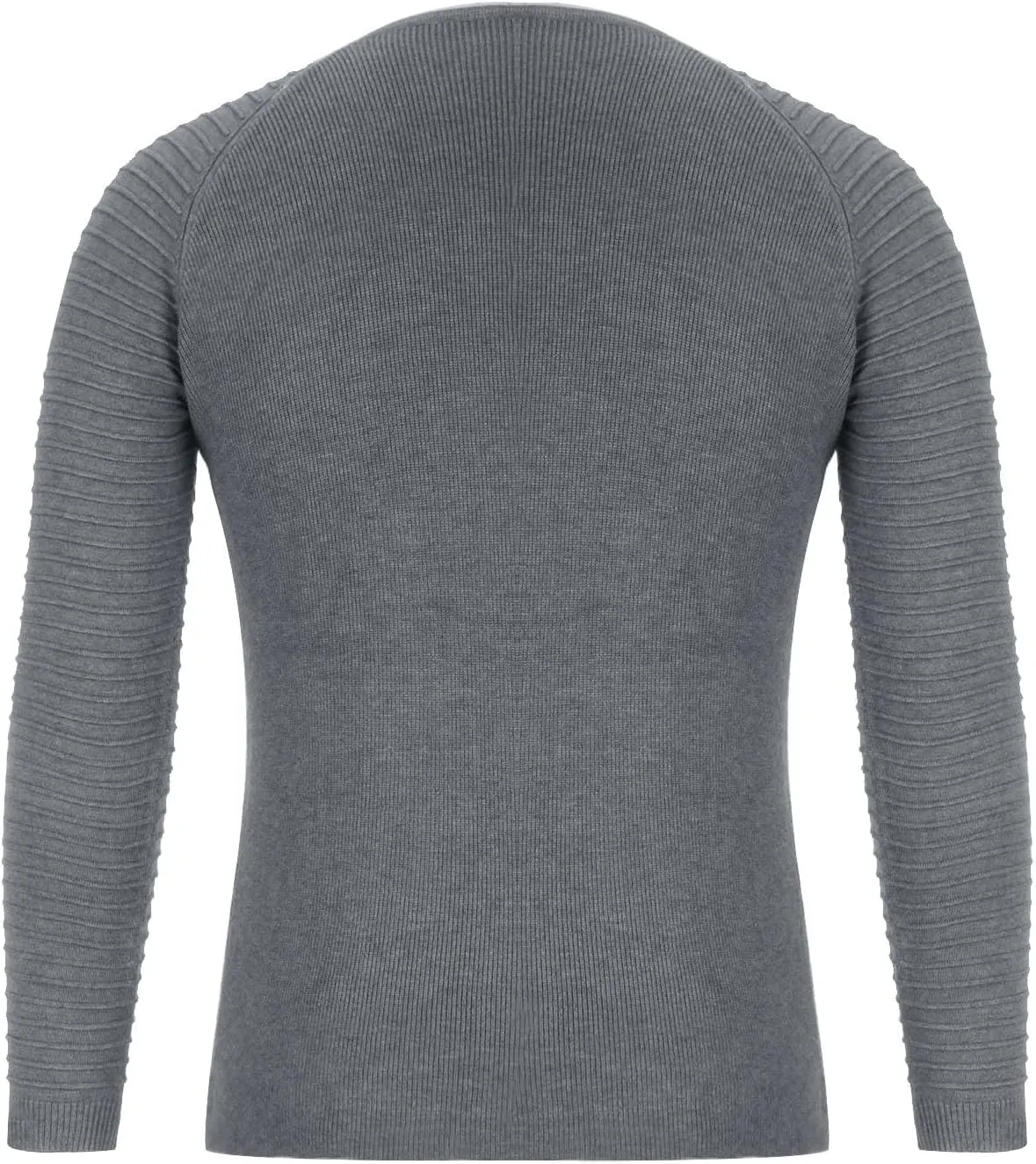 Mens T Shirts Casual Stylish Crew Neck Long Sleeve Muscle Fit Sweater Big and Tall Basic Knitted Solid Work Shirt