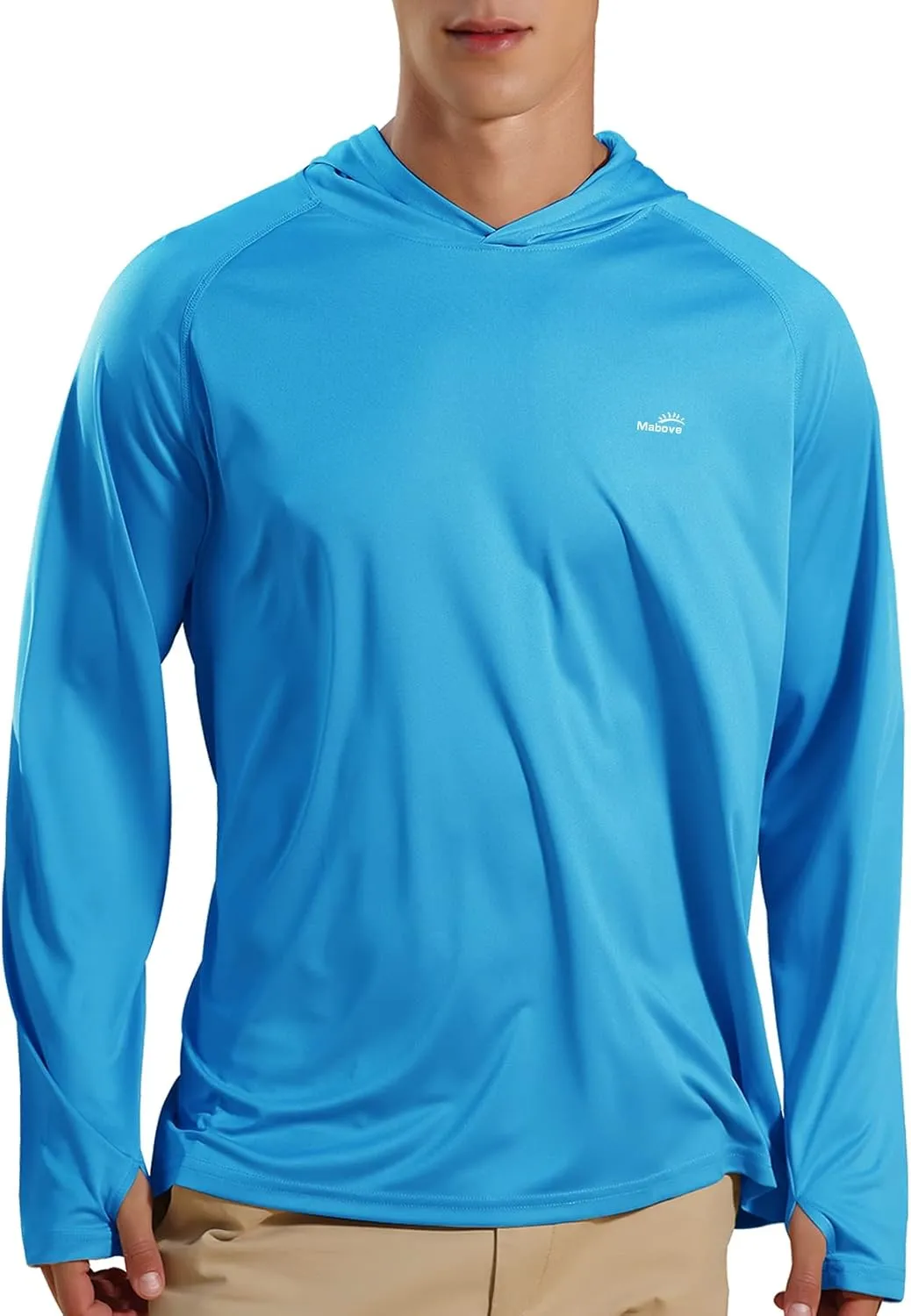 Men's UPF 50  Long Sleeve Sun Shirts UV Protection Hoodie Rash Guard Hiking Fishing Swim T Shirt