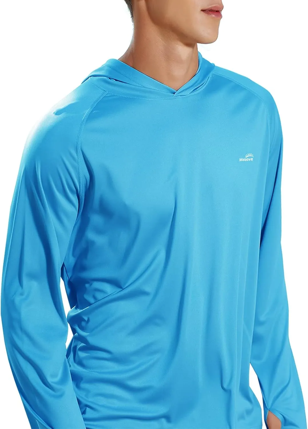 Men's UPF 50  Long Sleeve Sun Shirts UV Protection Hoodie Rash Guard Hiking Fishing Swim T Shirt