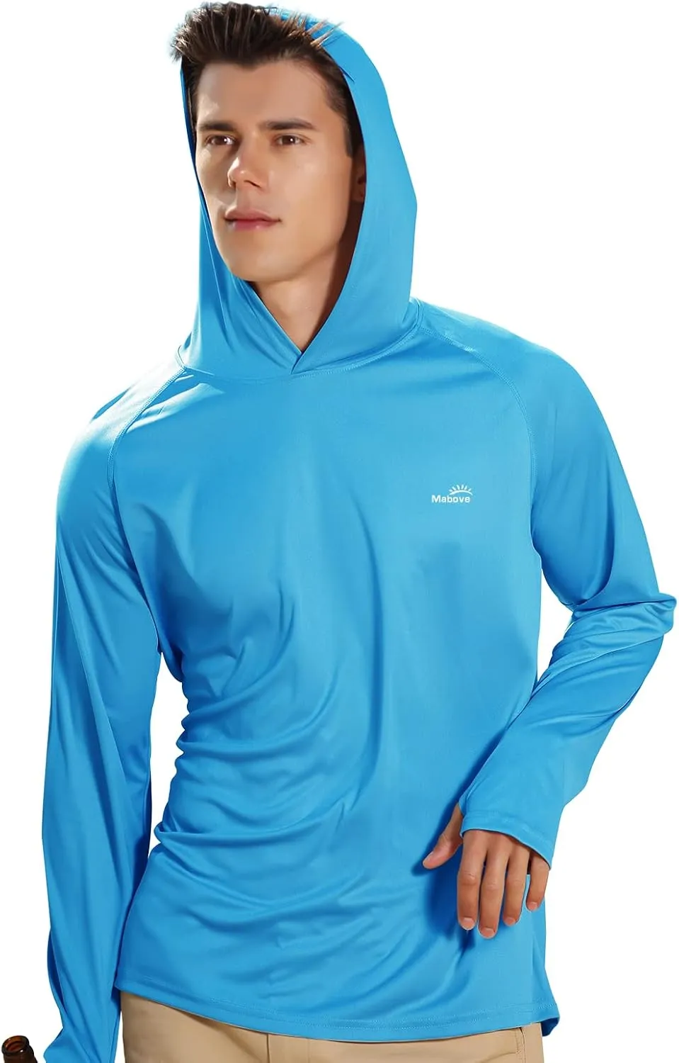 Men's UPF 50  Long Sleeve Sun Shirts UV Protection Hoodie Rash Guard Hiking Fishing Swim T Shirt