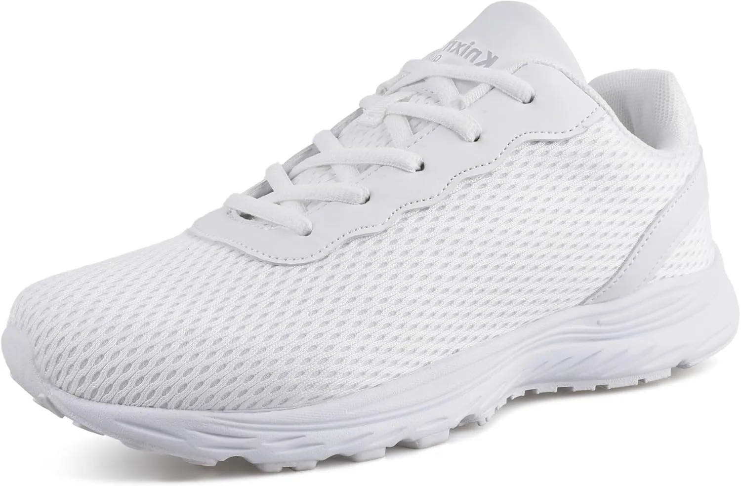 Men’s Wide Shoes for Walking Wide Width Diabetic Shoes Cushioning Road Running Shoes for Flat Feet Arch Fit Heel Pain Relief Black/White