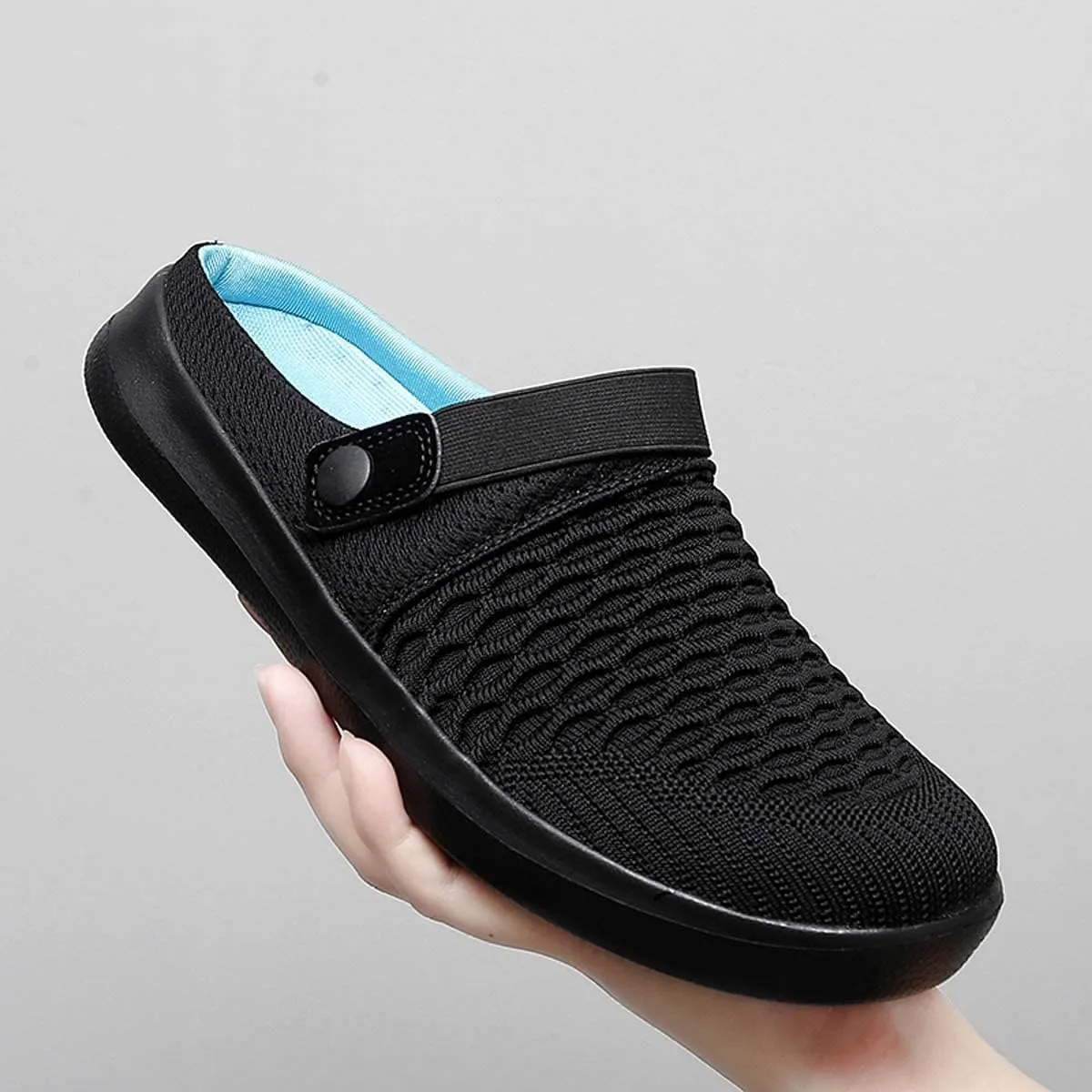 Men's Women's Summer Flat Sole Light Weight Breathable Mesh Quick Dry Beach Slippers Anti-Slip Garden Sandals Clogs Shoes Indoor Outdoor