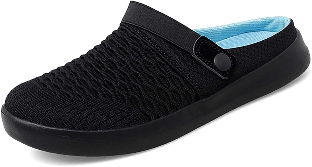 Men's Women's Summer Flat Sole Light Weight Breathable Mesh Quick Dry Beach Slippers Anti-Slip Garden Sandals Clogs Shoes Indoor Outdoor