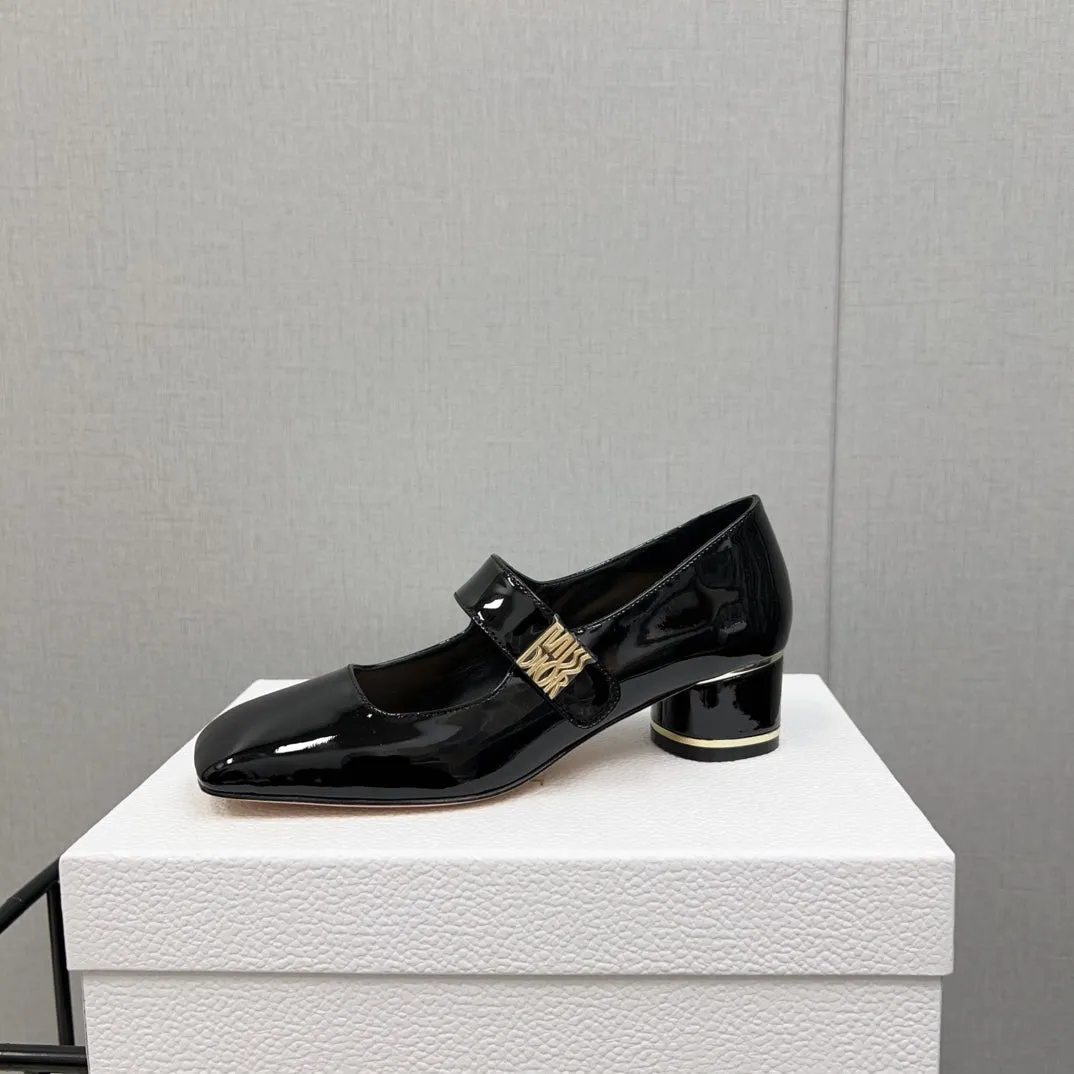 Miss Dior Pump 45mm In Black Glossy Lambskin 995135
