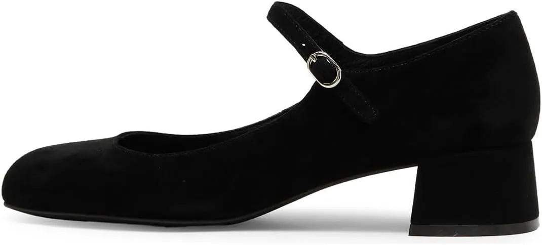 miss left Women's Classic Closed Round Toe Mary Jane Pumps Adjustable Strap Block Low Heel Cute Casual Shoes Size 4-16 US