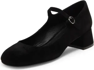 miss left Women's Classic Closed Round Toe Mary Jane Pumps Adjustable Strap Block Low Heel Cute Casual Shoes Size 4-16 US