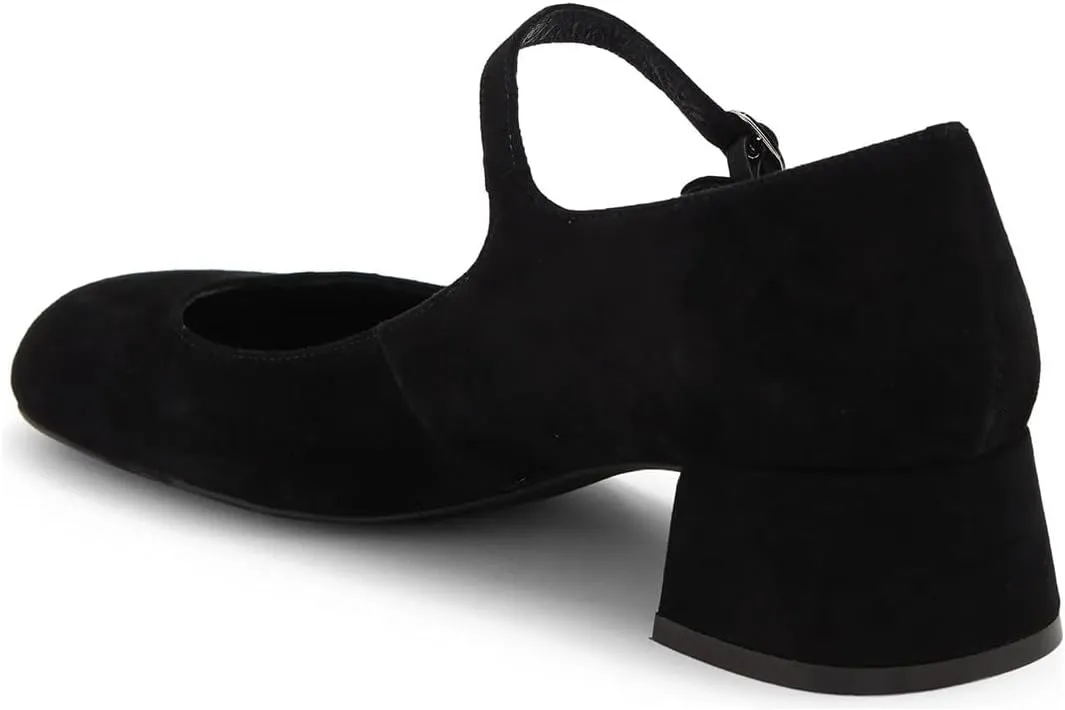 miss left Women's Classic Closed Round Toe Mary Jane Pumps Adjustable Strap Block Low Heel Cute Casual Shoes Size 4-16 US