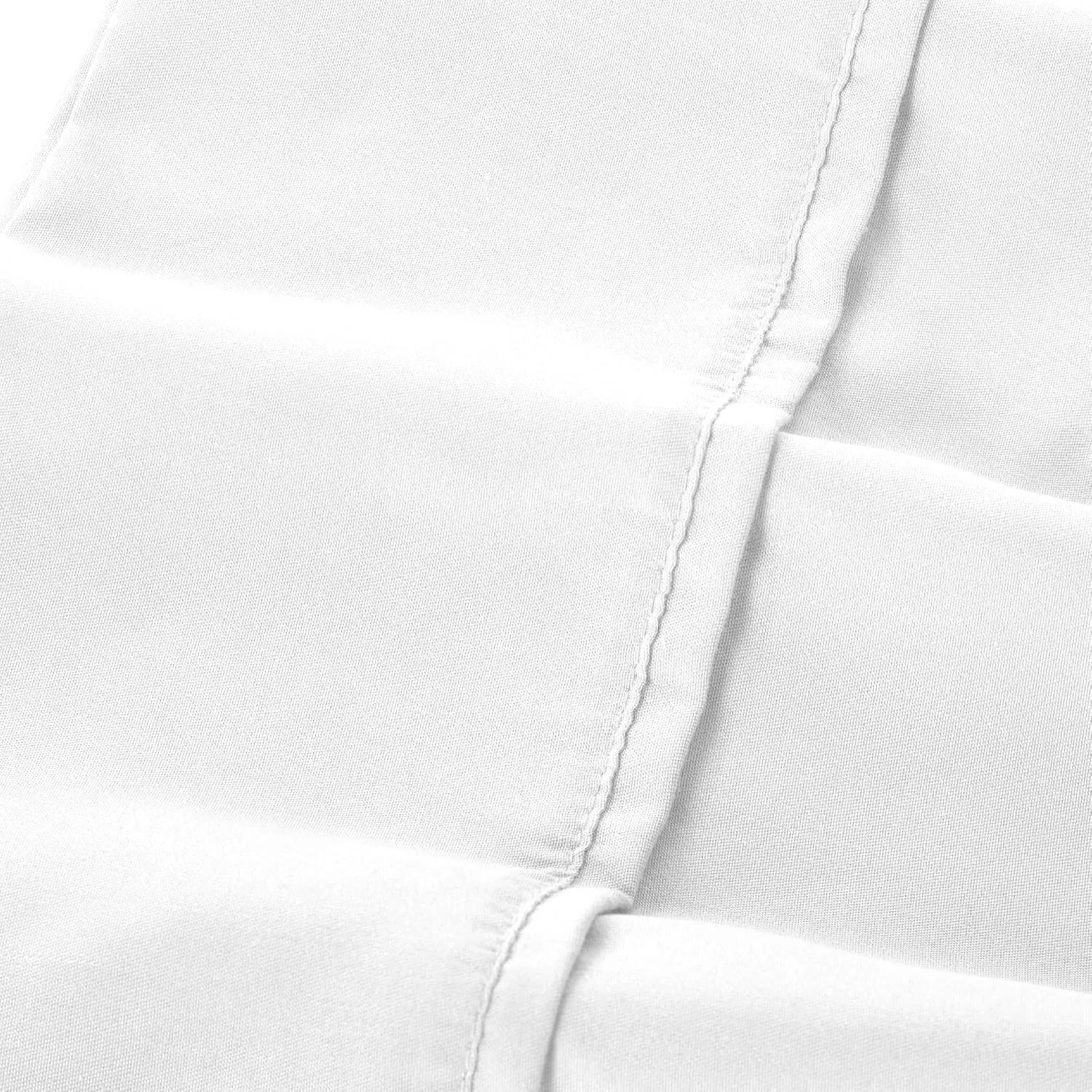 Modern Threads Soft Microfiber Solid Sheets - Luxurious Microfiber Bed Sheets - Includes Flat Sheet, Fitted Sheet with Deep Pockets, & Pillowcases White Queen