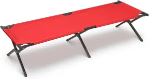 MoNiBloom Folding Camping Cot Portable Fold up Cots with Carry Bag for Sleeping Lounging Office/Home Nap Outdoor Travel, 660lbs (Max Load), Red
