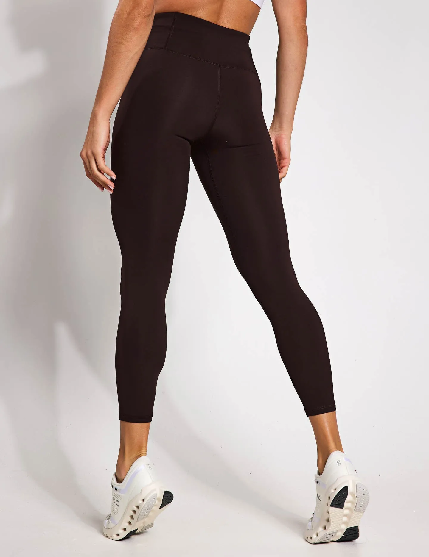 Motion Ankle Leggings - Brown Obsidian/White