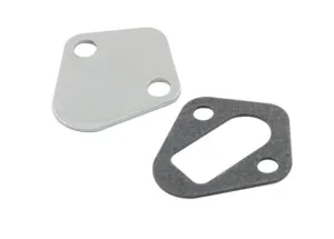 Mr. Gasket 1516 Fuel Pump Block Off Plate - Chrome Big Block Chevy