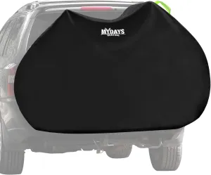 MYDAYS Bike Cover for Transport 2 Bikes, Outdoor Bike Covers for 2 Bikes on Rear Bike Rack, Waterproof Bicycle Rack Covers for 2 Bikes on Car Hitch