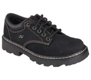 NEW Women's SKECHERS PARTIES - MATE Black LEATHER Shoes AUTHENTIC IN BOX