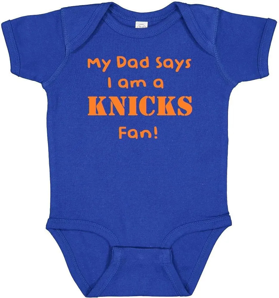 New York Basketball My Dad Says I am Fan Baby Bodysuit