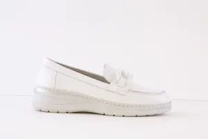 NOTTON - 2154 SLIP-ON FASHION SHOE - WHITE PATENT