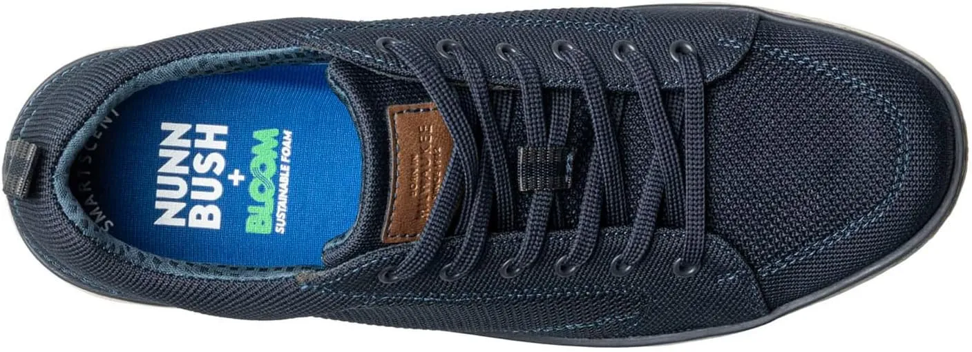 Nunn Bush Men's Aspire Knit Moccasin Toe Sneaker Oxford Comfortable Lightweight Fabric Lace Up