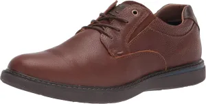Nunn Bush Men's BAYRIDGE Plain Toe Lightweight Leather LACE-UP Oxford, Brown, 8.5