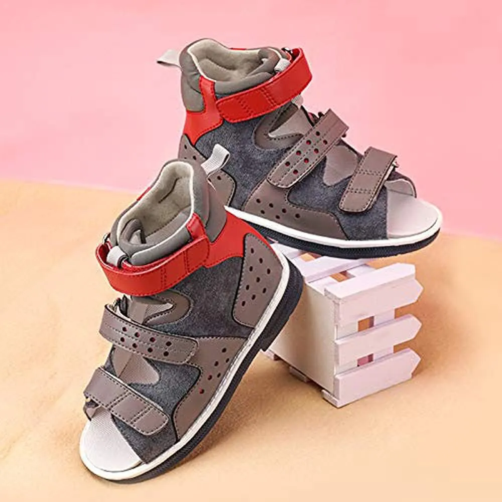 Orthopedic Corrective sandals for Boys and Girls, Children's Open-toe Summer Shoes for Toddlers Flat Feet, High Back with Ankle Support, Non-slip Soles