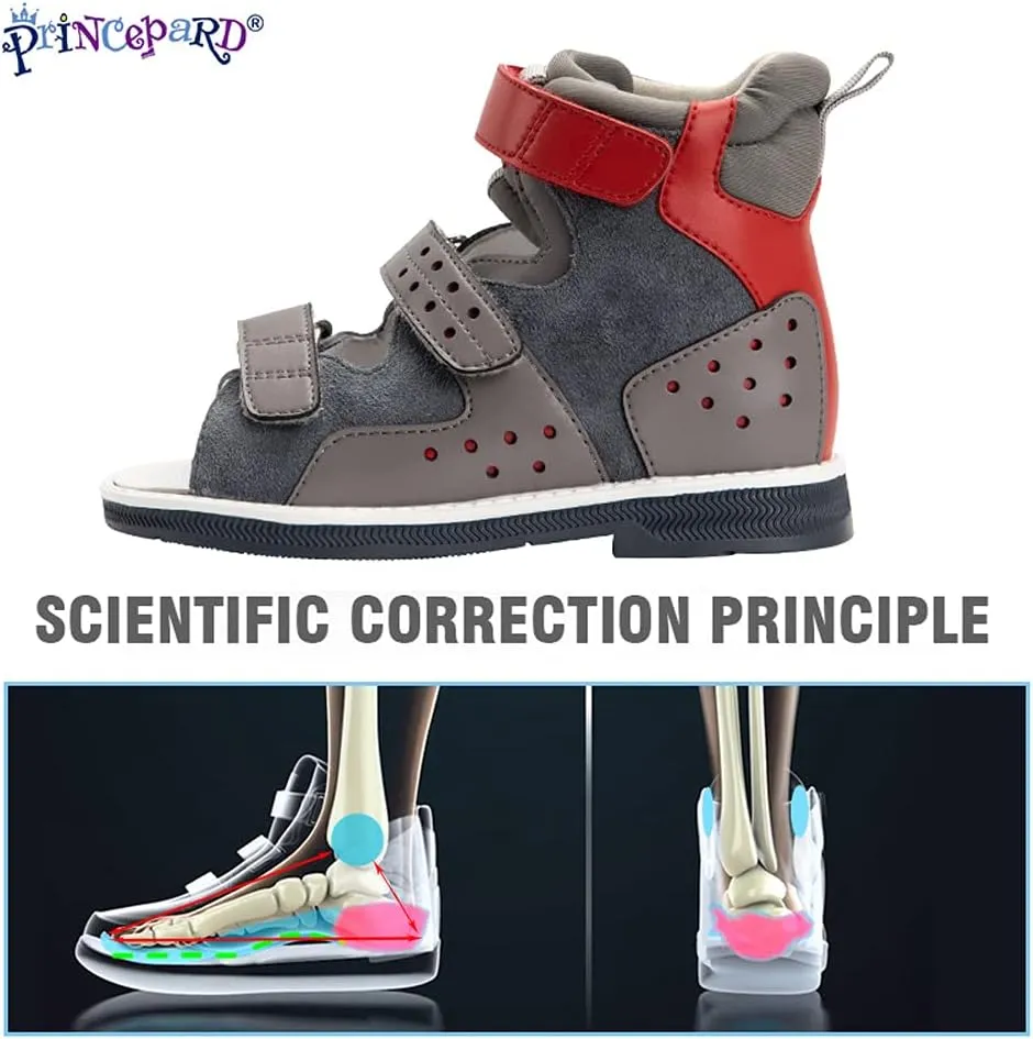 Orthopedic Corrective sandals for Boys and Girls, Children's Open-toe Summer Shoes for Toddlers Flat Feet, High Back with Ankle Support, Non-slip Soles
